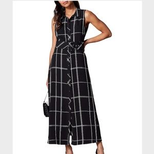 Karen Miller Oversized Check Maxi Dress